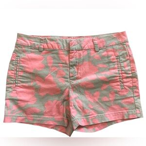 jcpenney Pink and Tan Floral Bermuda Shorts Size 2